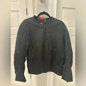 Harley-Davidson Jacket Men’s Large Brawler Genuine Mixed Media Black 98103-21VM